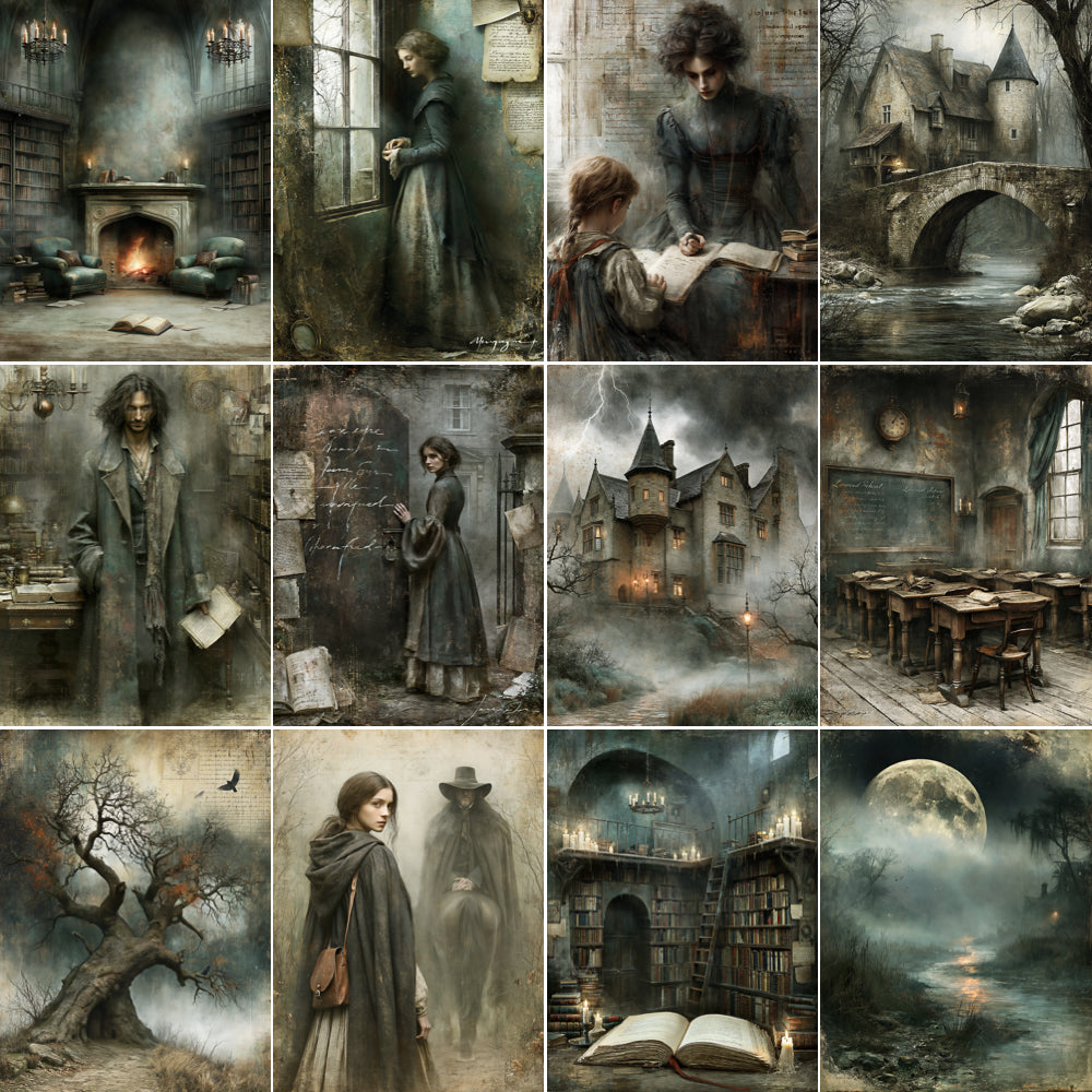 Midjourney V 8.1 Prompts for DUAL Jane Eyre Inspired Printable Pages