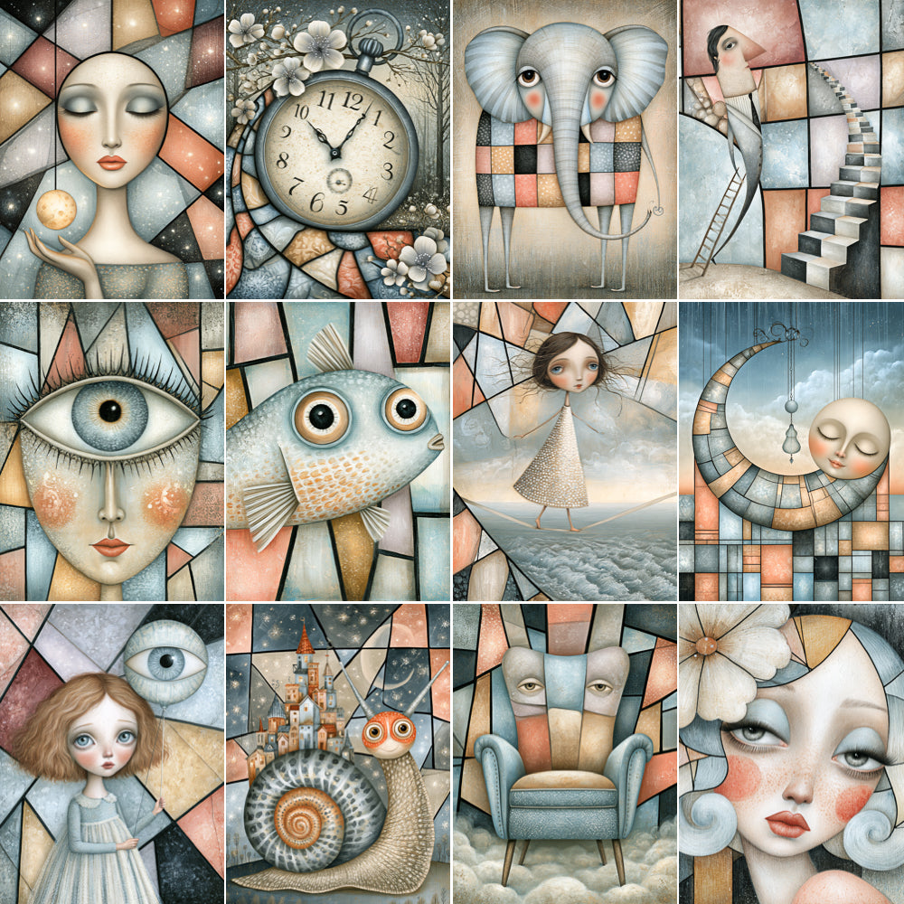 Midjourney V 8.2 Prompts for DUAL Pastel Surreal Art