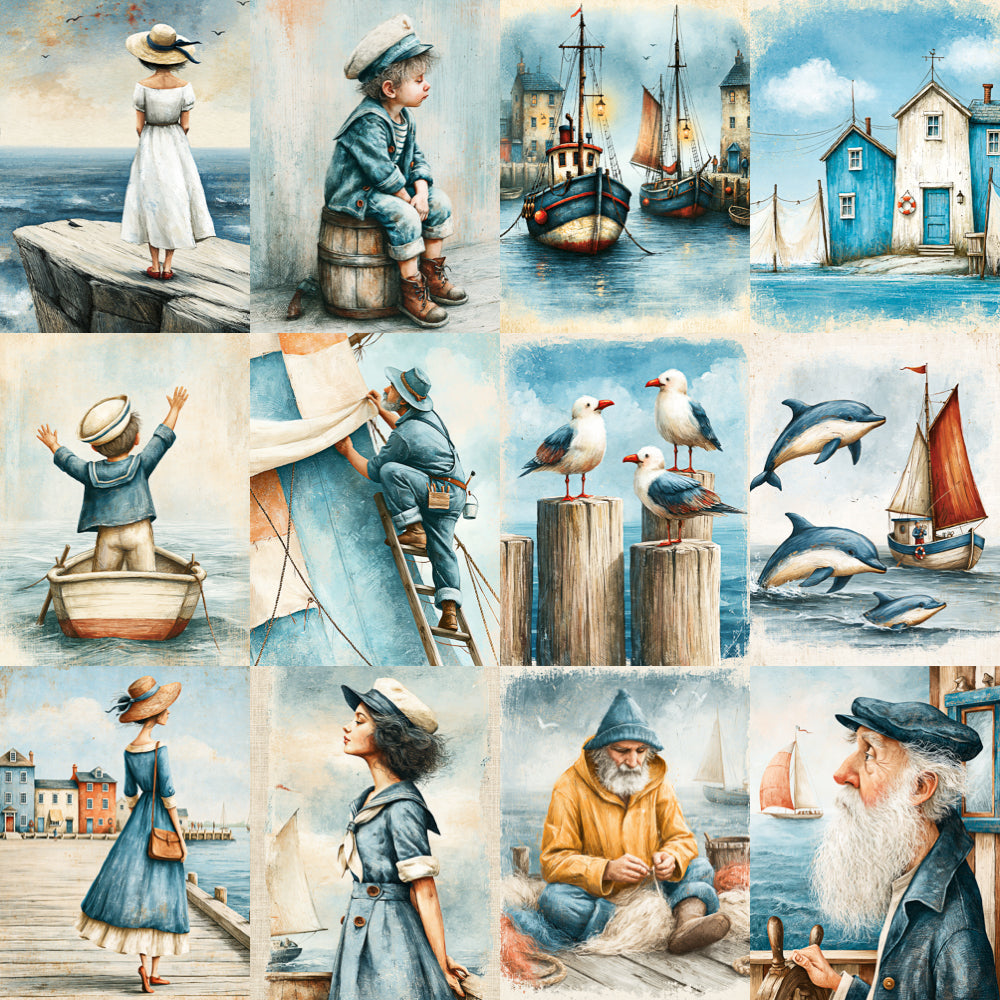 Midjourney V 8.1 Prompts for DUAL Nautical Vibes in the Ocean Pages