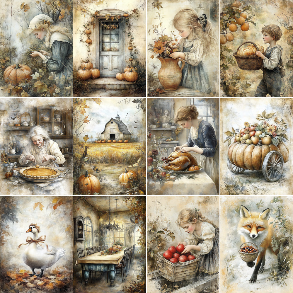 Midjourney V 6.1 Prompts for DUAL Romantic Welcome Fall Pages