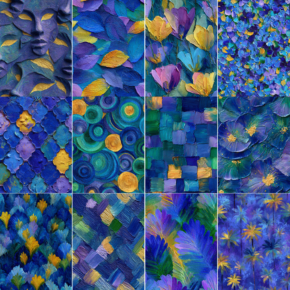 Midjourney V 7 Prompts for Impressionist  Blue Sky Seamless Patterns