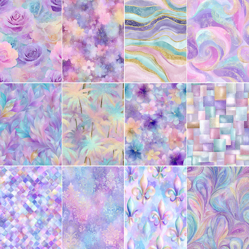 Midjourney V 7 Prompts for Sparkling Pink Pastel Seamless Patterns