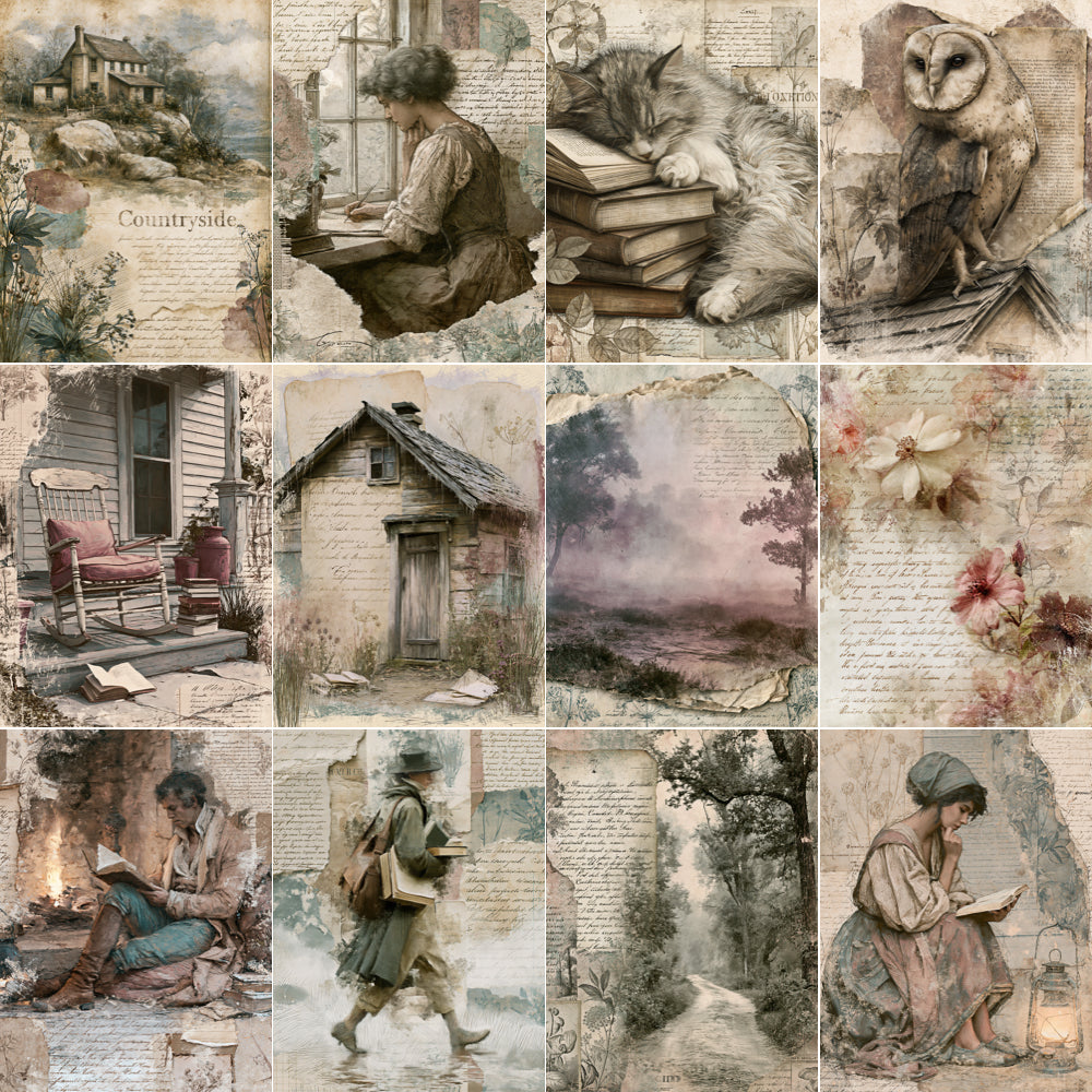 Midjourney V 8.1 Prompts for Poet’s Cottage Journal Pages