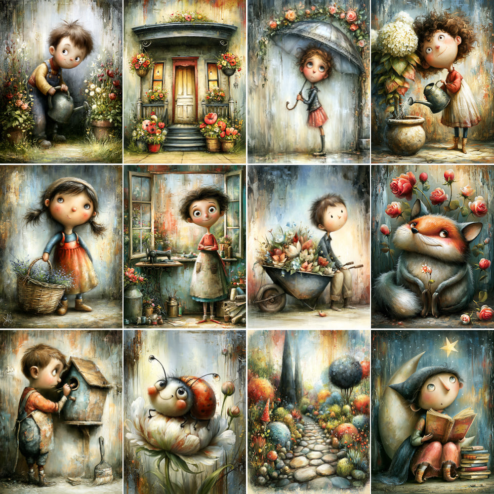 Midjourney V 8.1 Prompts for DUAL Whimsical Shabby Chic Adorable Kit