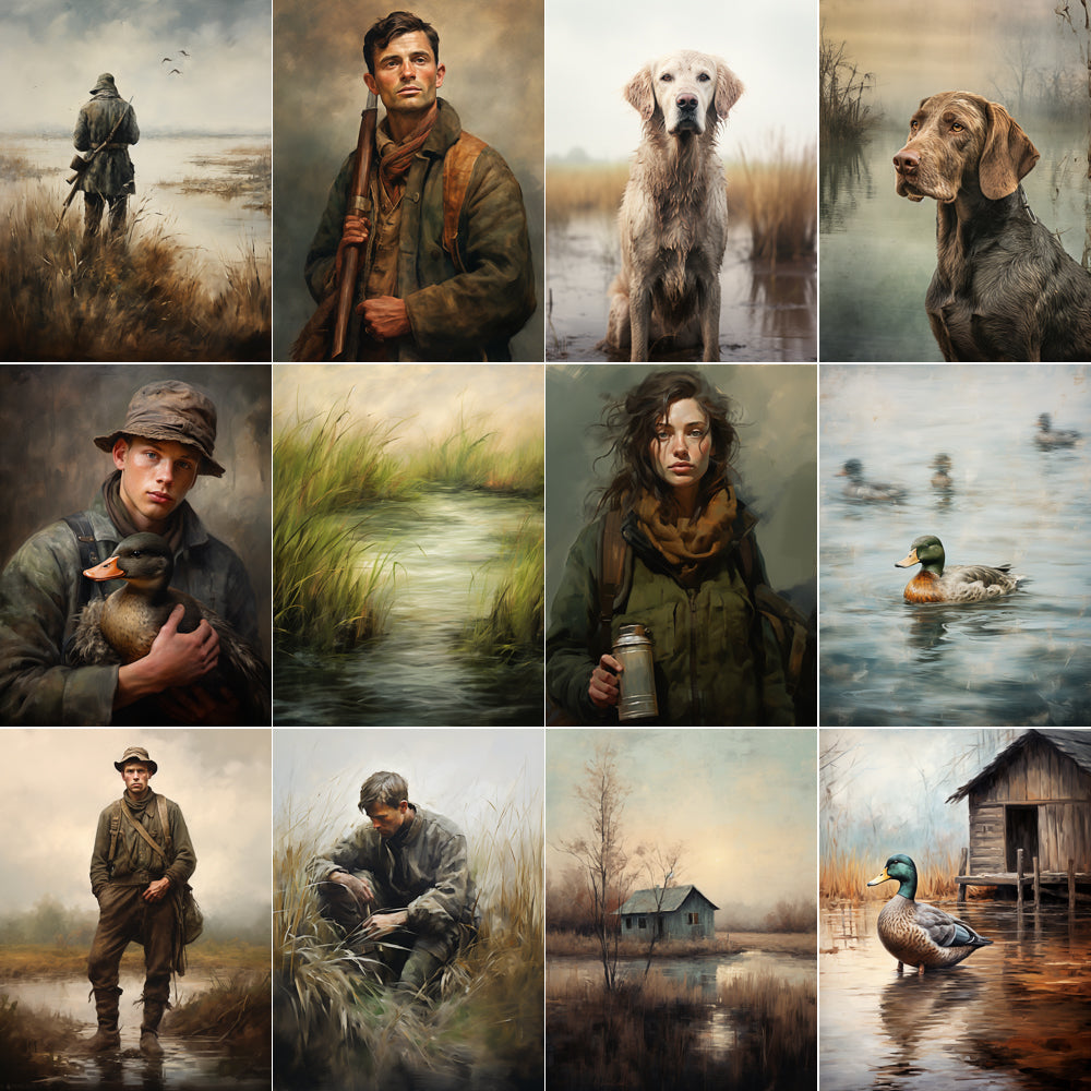 Midjourney V 5.2 Prompts for Mallard Marsh Tales Scenes Journal Pages