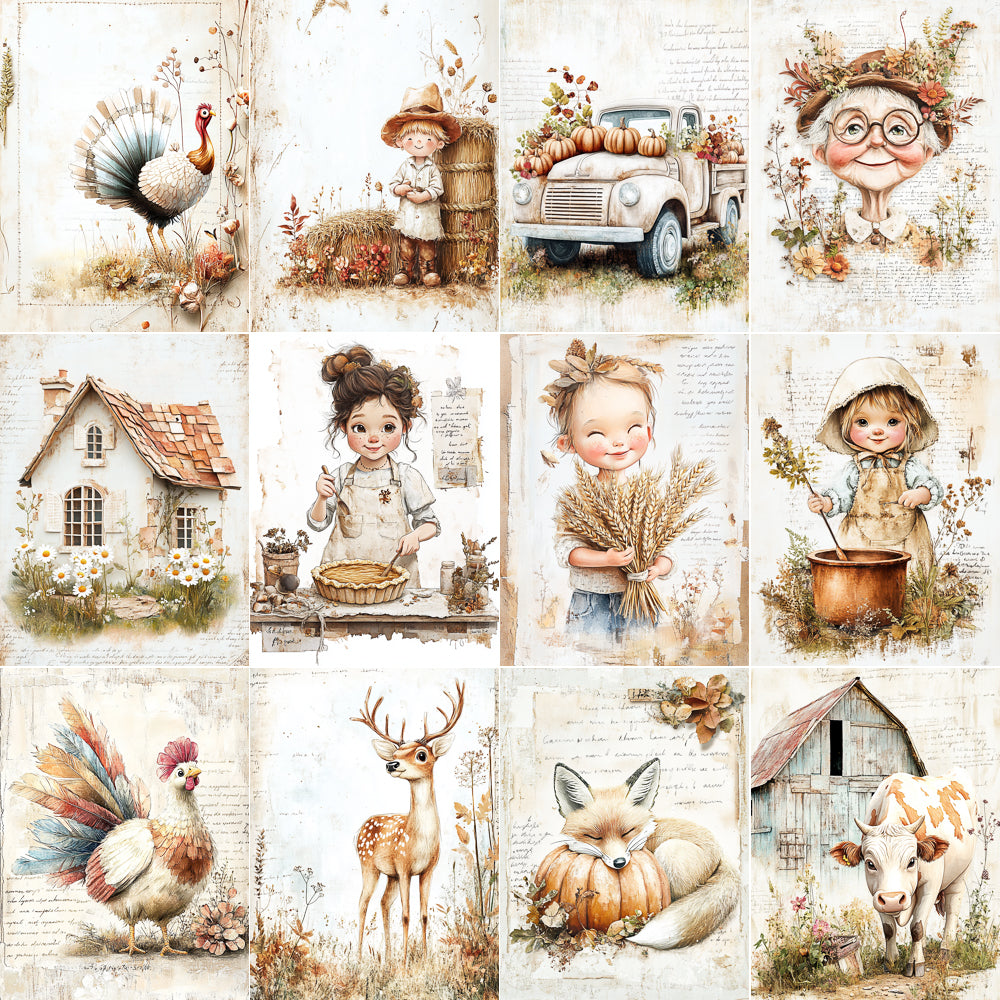 Midjourney V 6.1 Prompts for DUAL Thanksgiving Inspired Pages