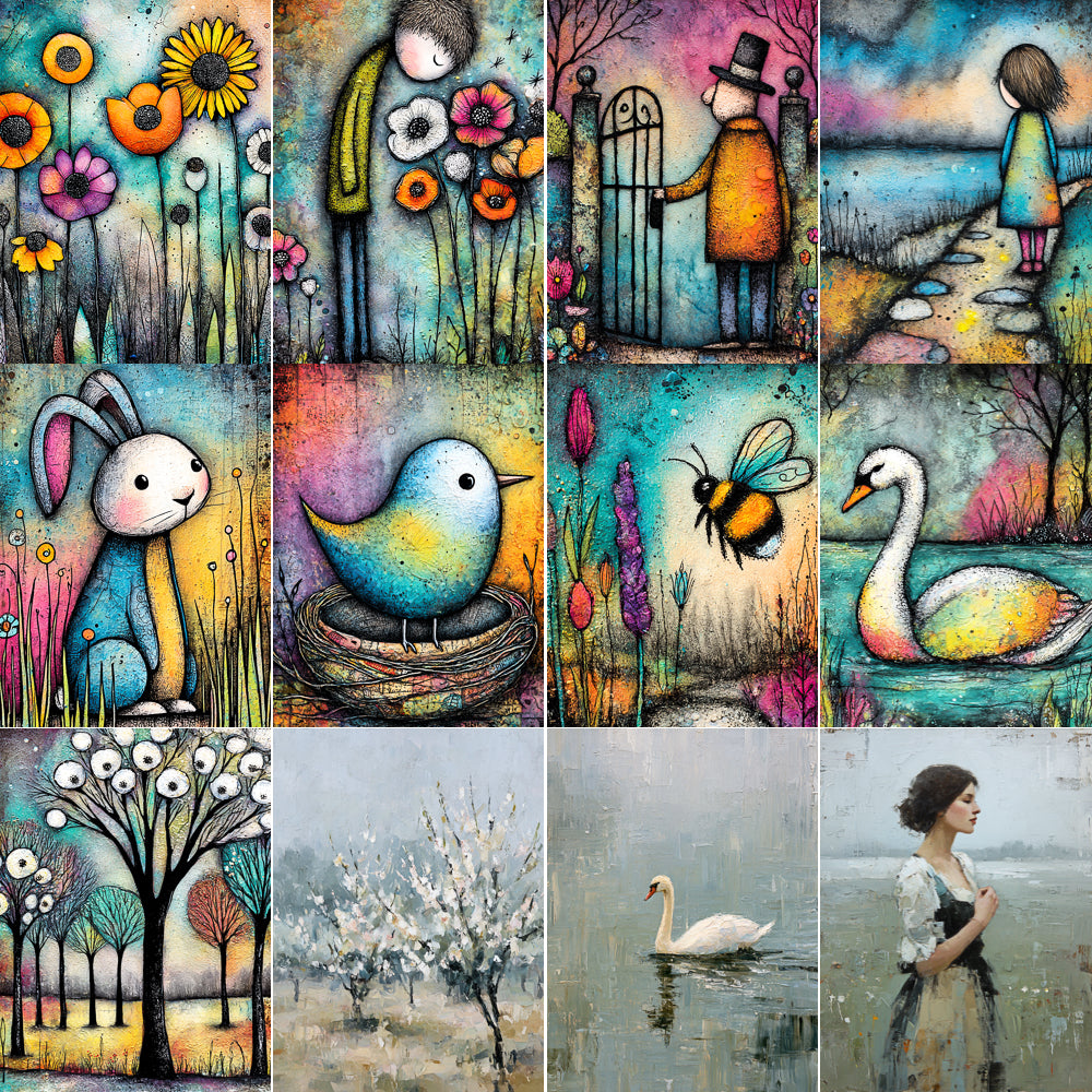 Midjourney V 7 Prompts for DUAL Spring Magic Pages