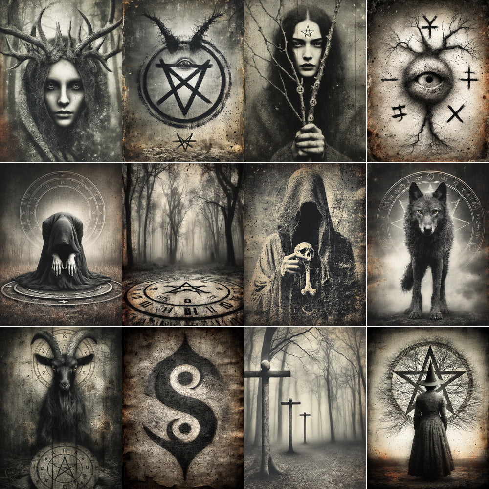 Midjourney V 7 Prompts for DUAL Primitive Forest Rituals Pages
