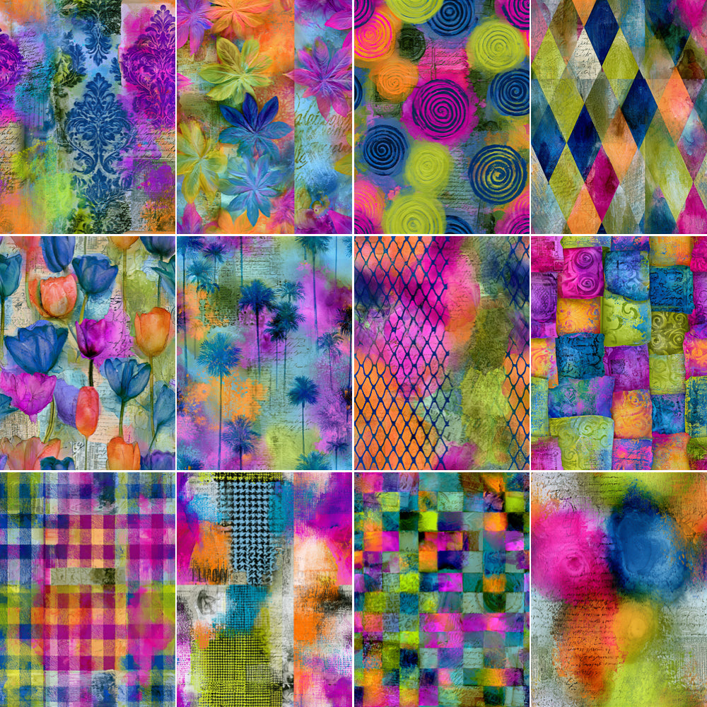 Midjourney V 8.1 Prompts for Vibran Electric Watercolor Seamless Patterns