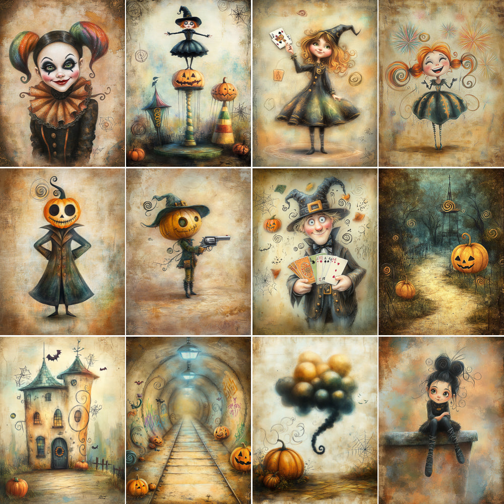 Midjourney V 6.1 Prompts for DUAL Chaotic Jester Girl Pages