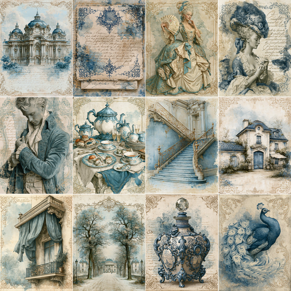 Midjourney V 8.1 Prompts for Marie Antoinette Elegance Journal Pages