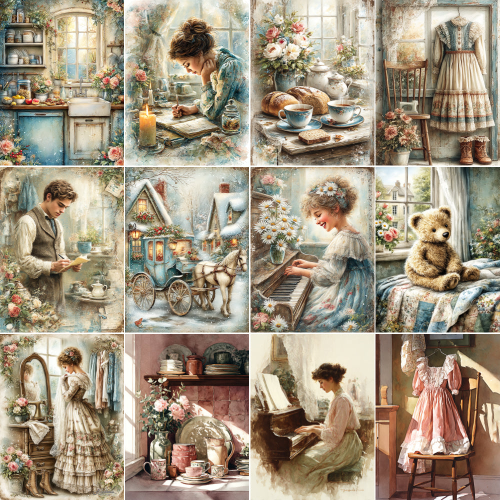 Midjourney V 7 Prompts for DUAL Little Women May Alcott Inspired