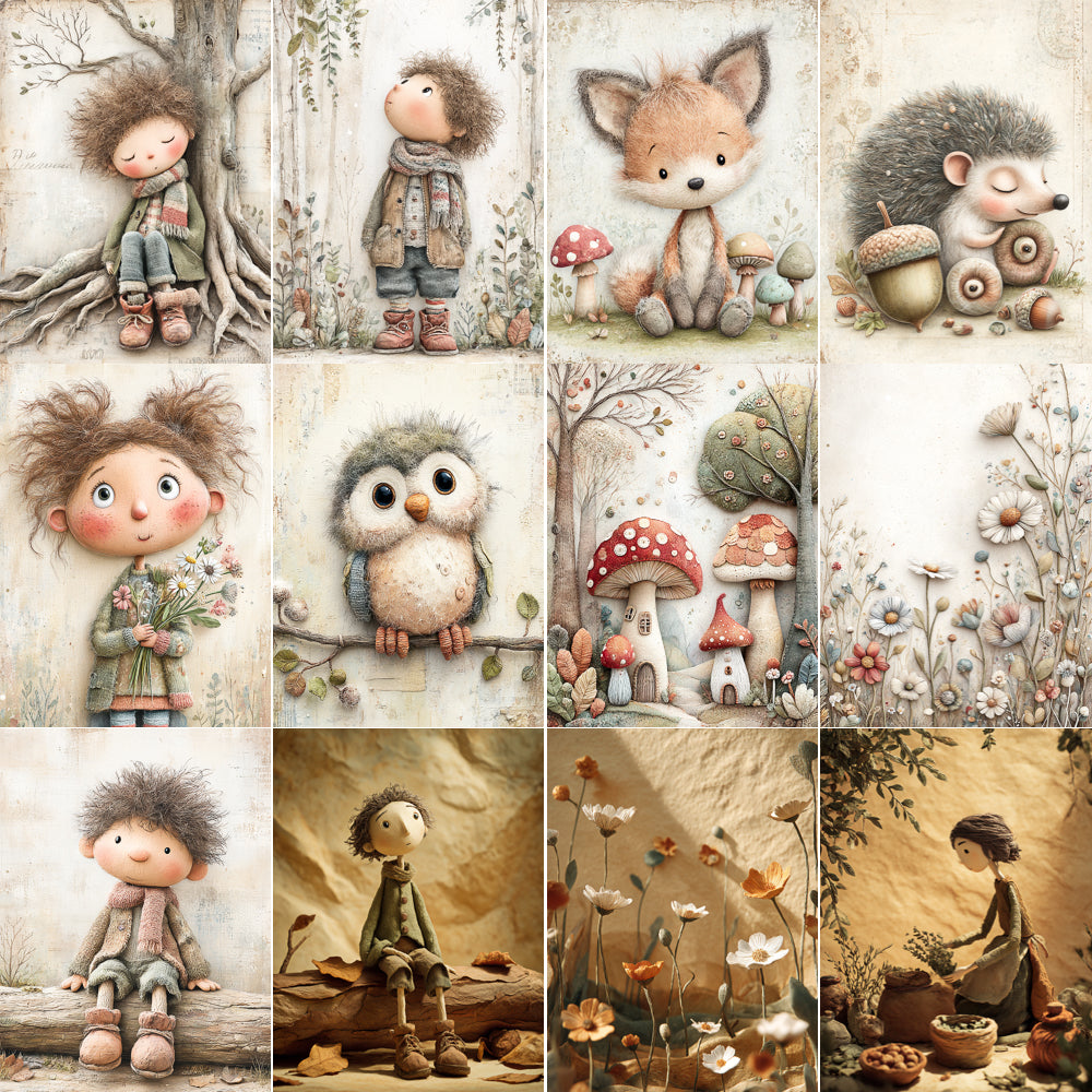 Midjourney V 7 Prompts for DUAL Clay Magic Grass and Meadow