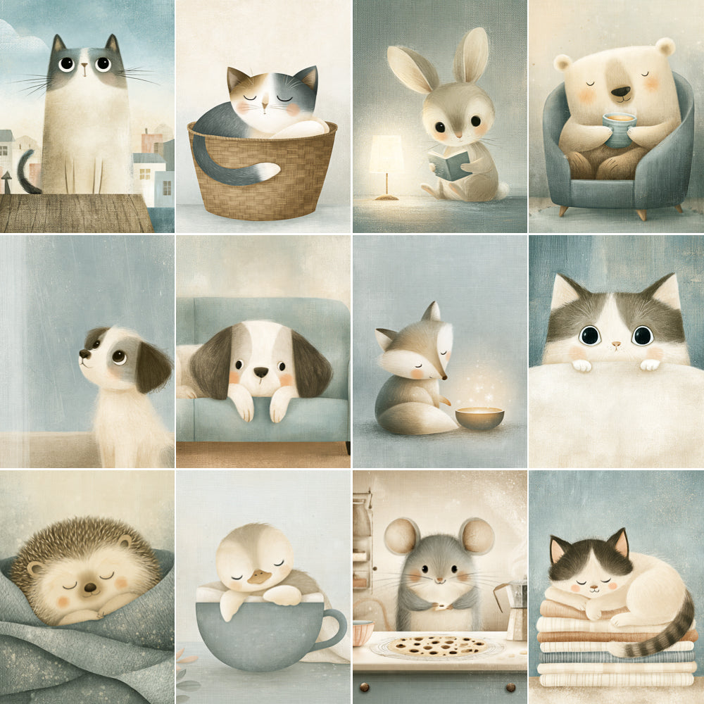 Midjourney V 8.2 Prompts for DUAL Cozy Little Companions