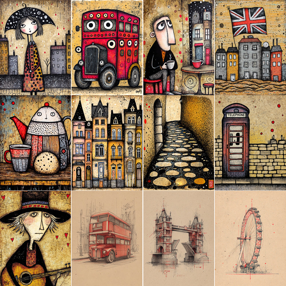 Midjourney V 7 Prompts for DUAL Welcome to Funny London