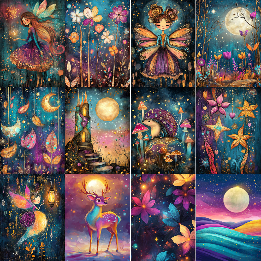 Midjourney V 6.1 Prompts for DUAL Nigh Nocturnal Fairy Tales Pages