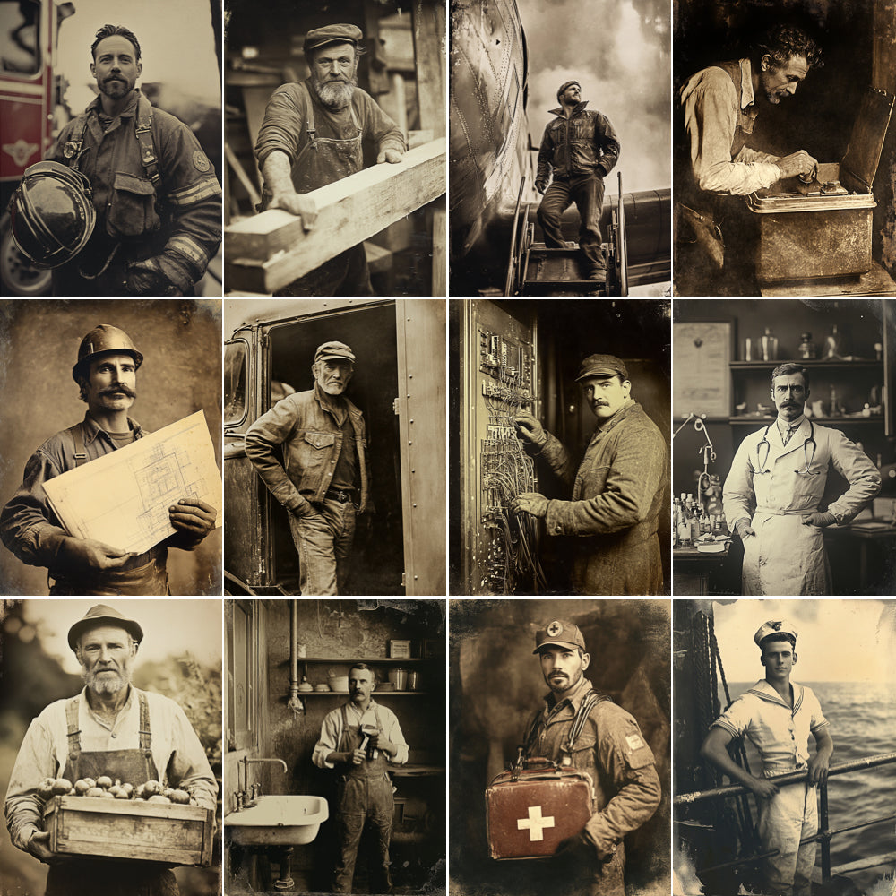 Midjourney V 6.1 Prompts for Masculine Professions for Men Pages