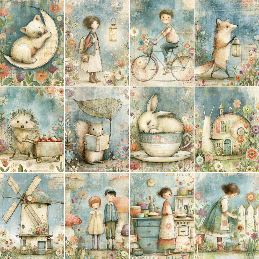Midjourney V 8.1 Prompts for DUAL Childlike Crayon Pencil Illustrations