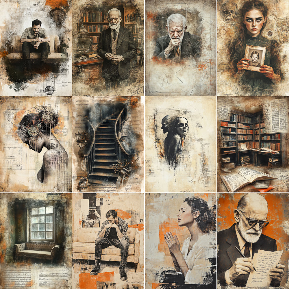 Midjourney V 6.1 Prompts for DUAL Freud and the Psychoanalysis