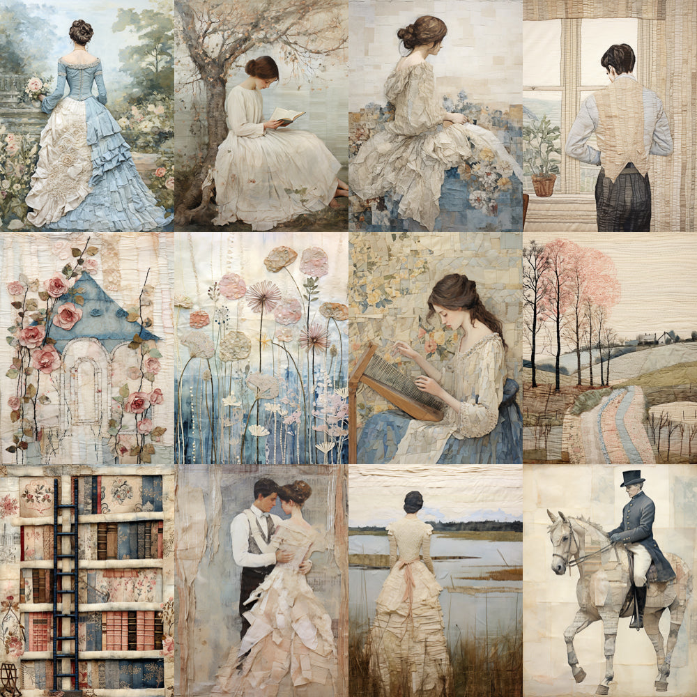 Midjourney V 5.2 Prompts for Sense and Sensibility Victorian Pages