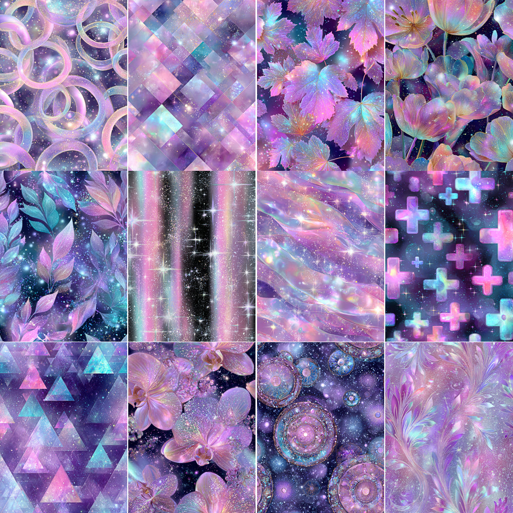Midjourney V 7 Prompts for Iridescent Purple Seamless Pastel Patterns