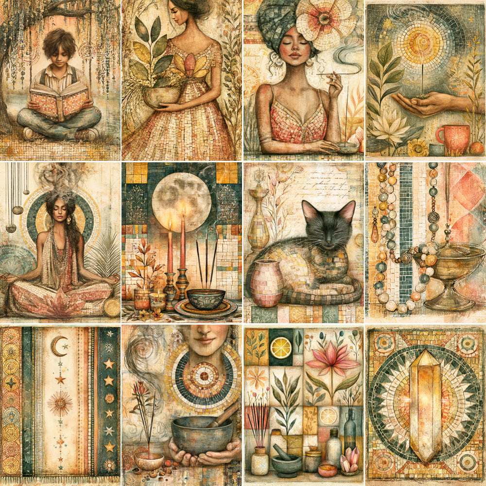 Midjourney V 8.2 Prompts for DUAL Incense & Spirituality Pages