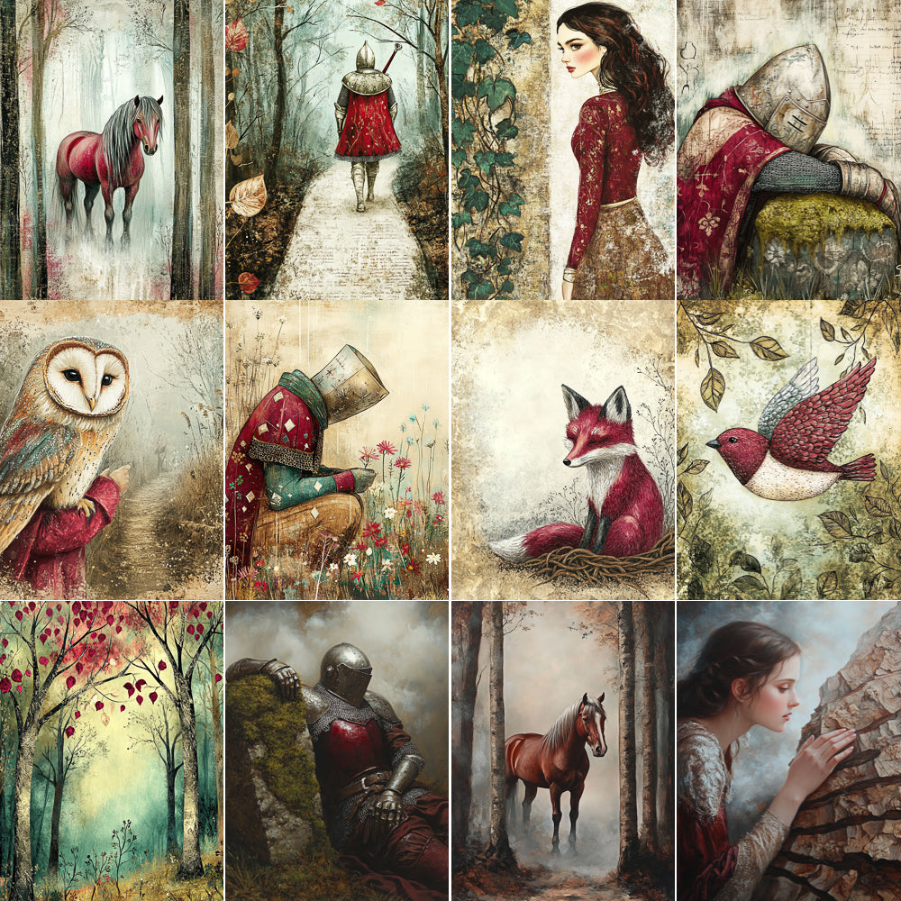 Midjourney V 6.1 Prompts for DUAL Knight Tales Romantic Forest