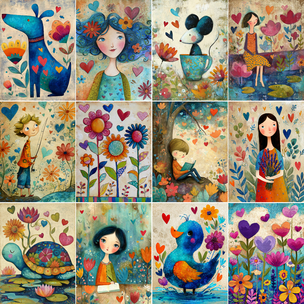 Midjourney V 7 Prompts for Whimsical Watercolor Digital Painting
