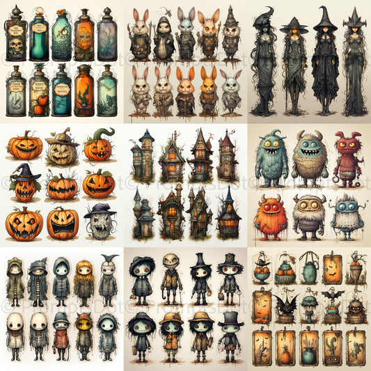 Halloween Collection Stickers Sets Packs