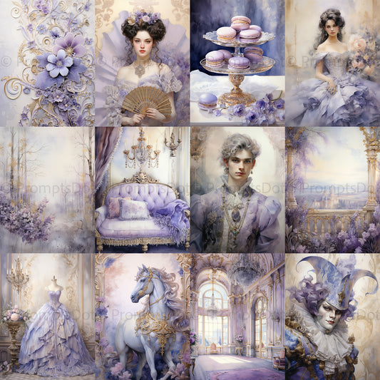 Lavender Rococo Scrapbooking Pages