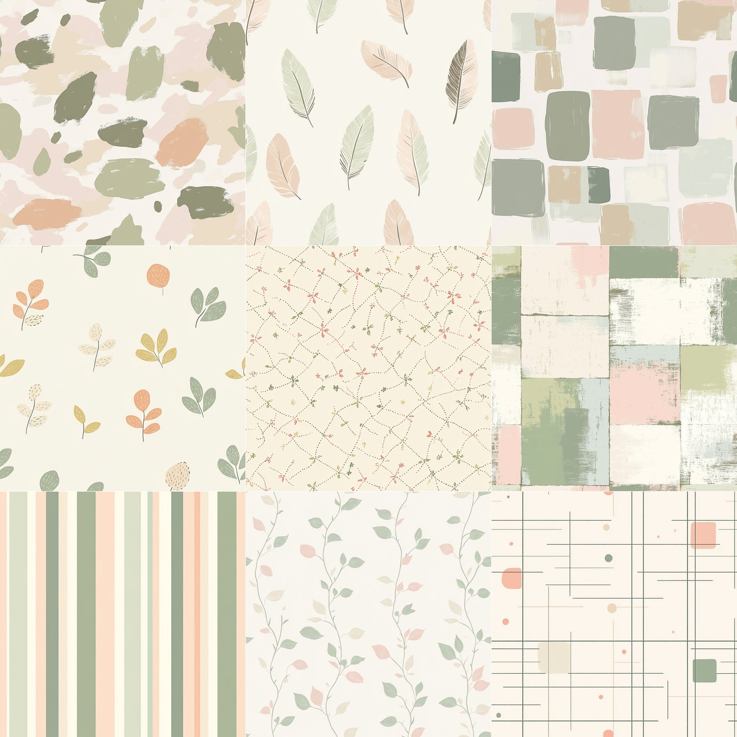 Midjourney Prompts for Pastel Minimalist Seamless Patterns