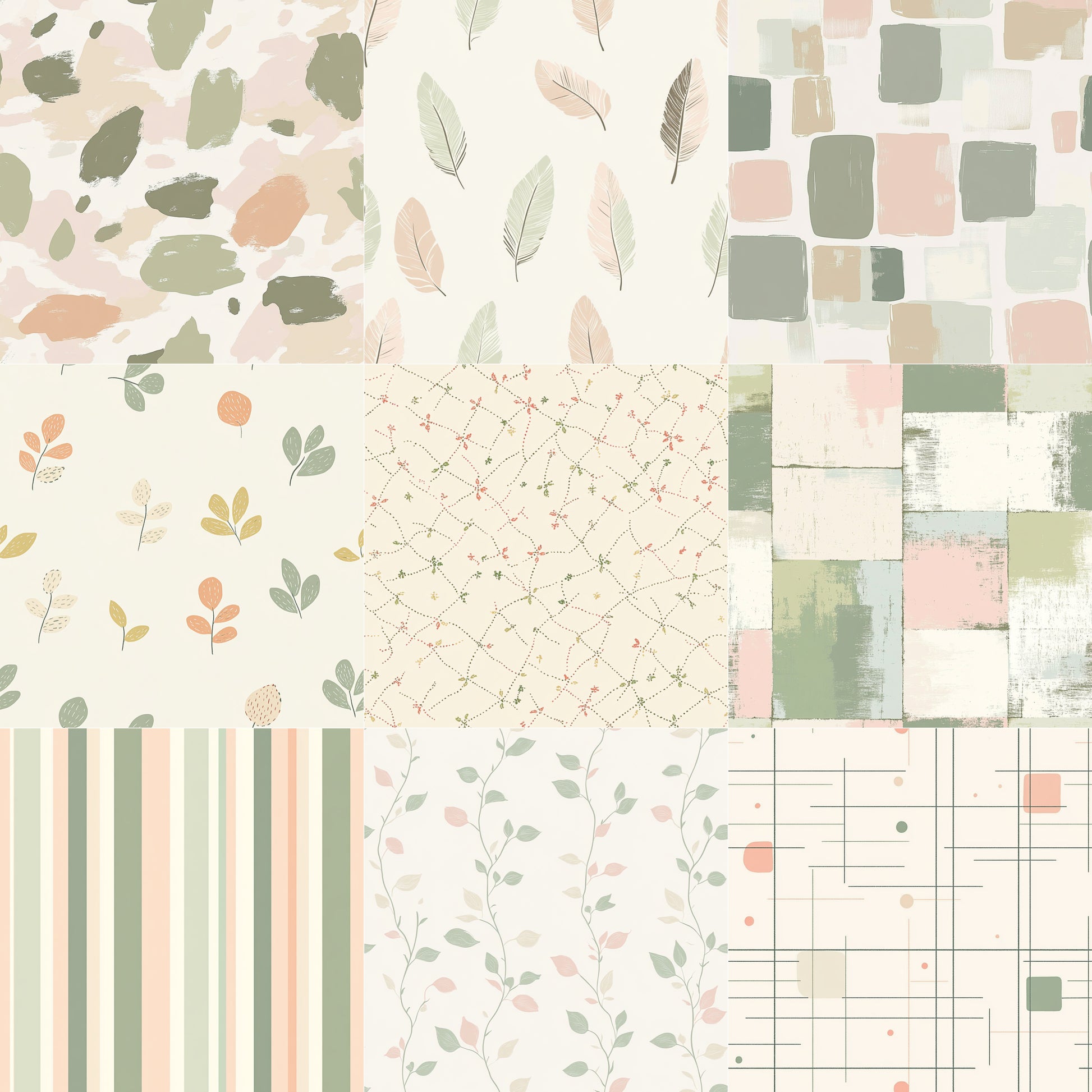 Midjourney Prompts for Pastel Minimalist Seamless Patterns