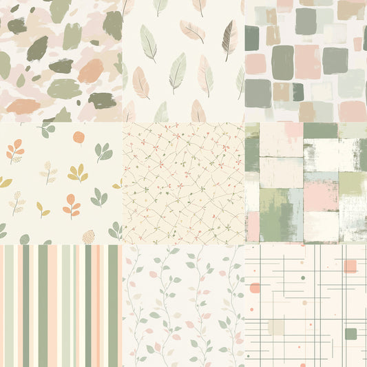 Midjourney Prompts for Pastel Minimalist Seamless Patterns