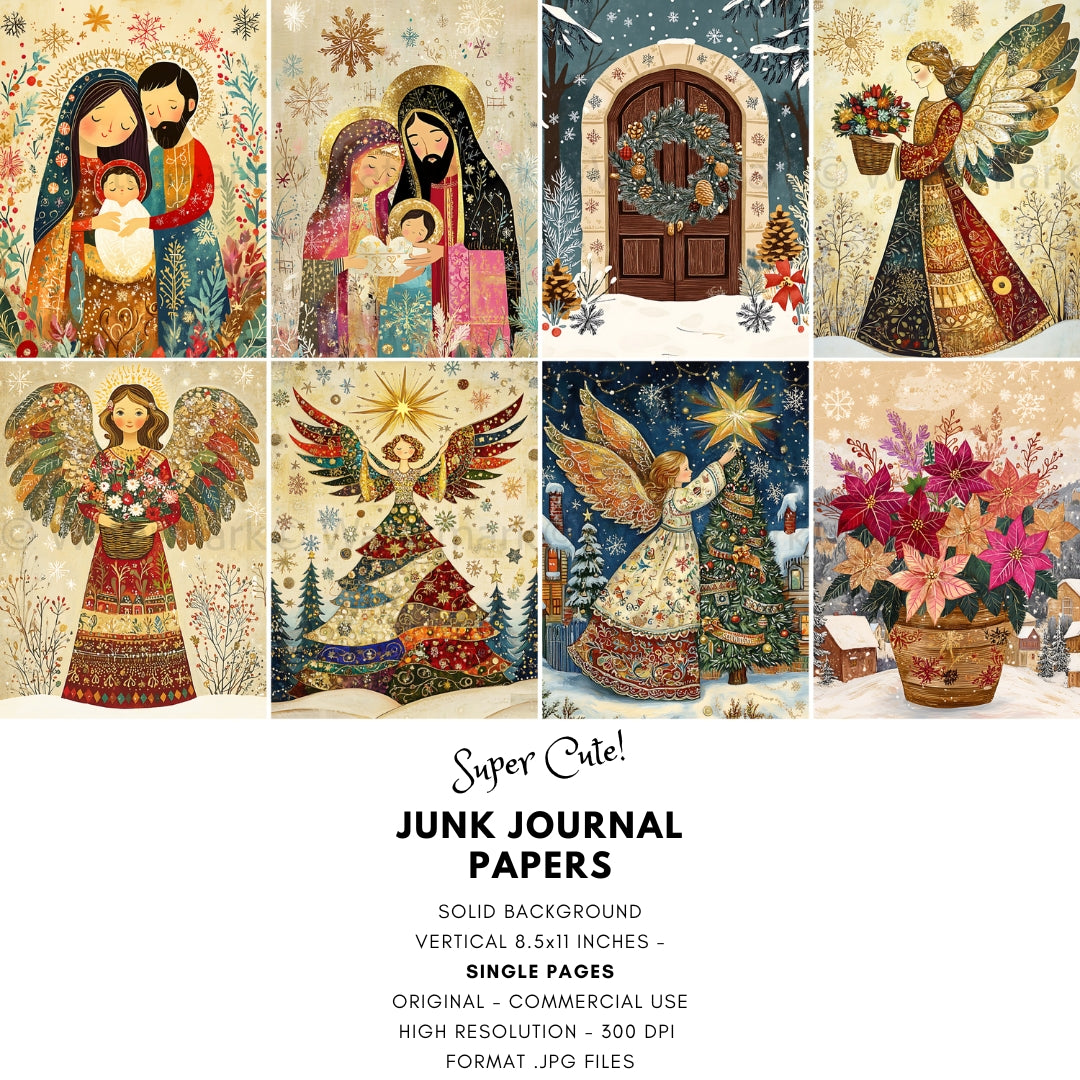 44 Winter Junk Journal Kit | Christmas Printable Pages