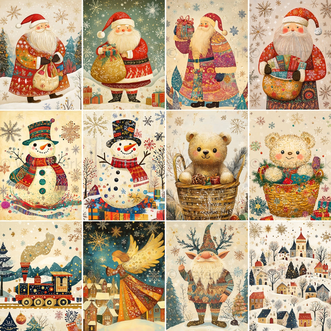 44 Winter Junk Journal Kit | Christmas Printable Pages