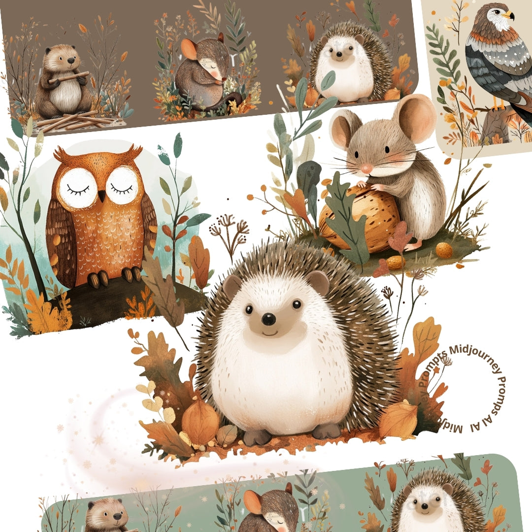 Midjourney Guide PDF For Cute Woodland Children's Book Animals